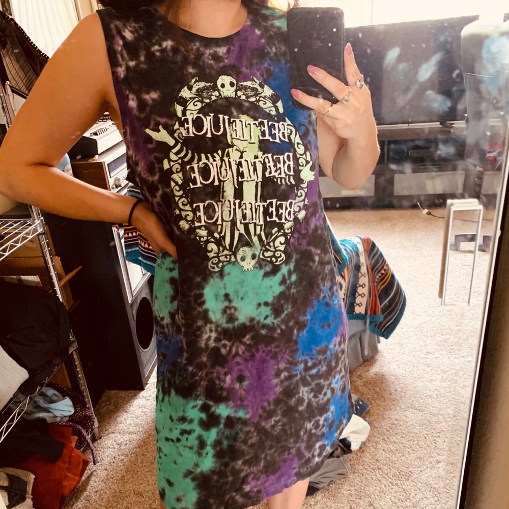 Beetlejuice Tie Dye Tank Dress